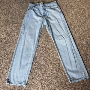 Hollister Loose Fit Light Wash Denim Jeans Mens 26x30 Straight Leg Blue